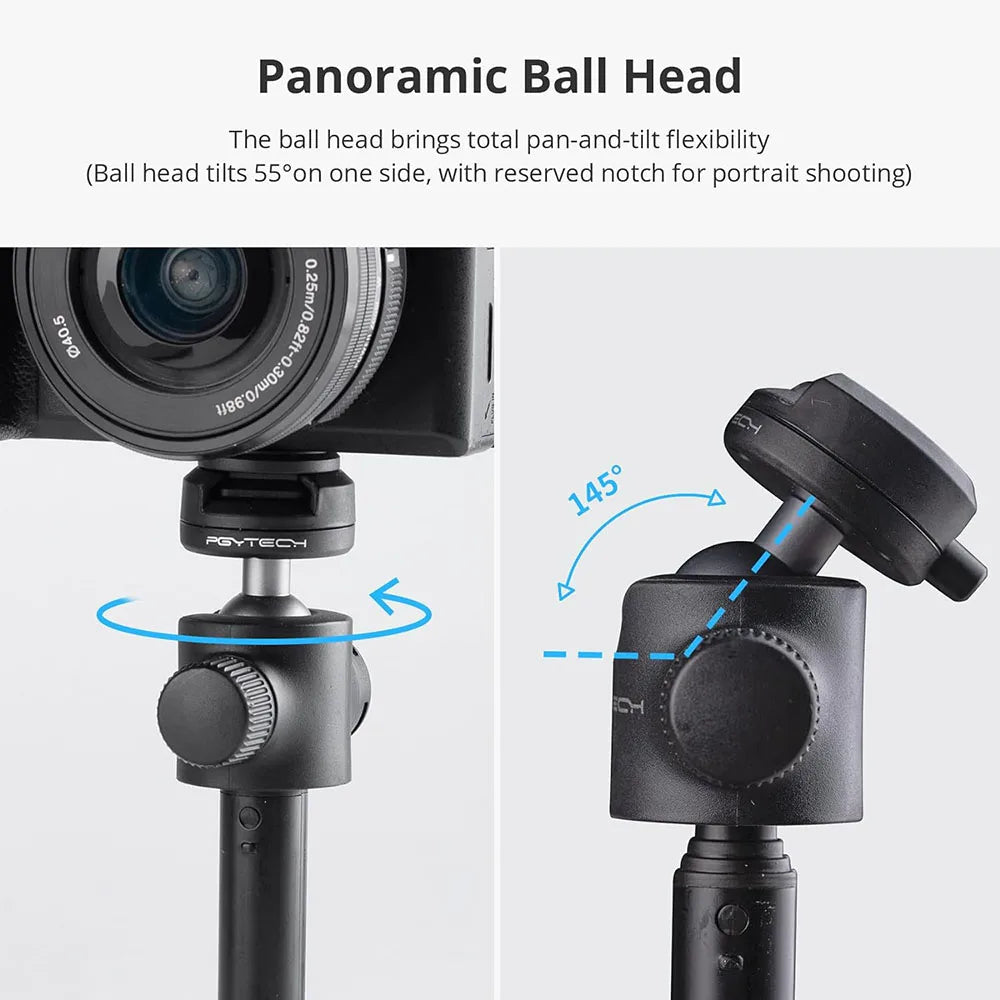 PGYTECH CapLock Tripod Set – Extendable Tripod with Phone Clamp & Mount