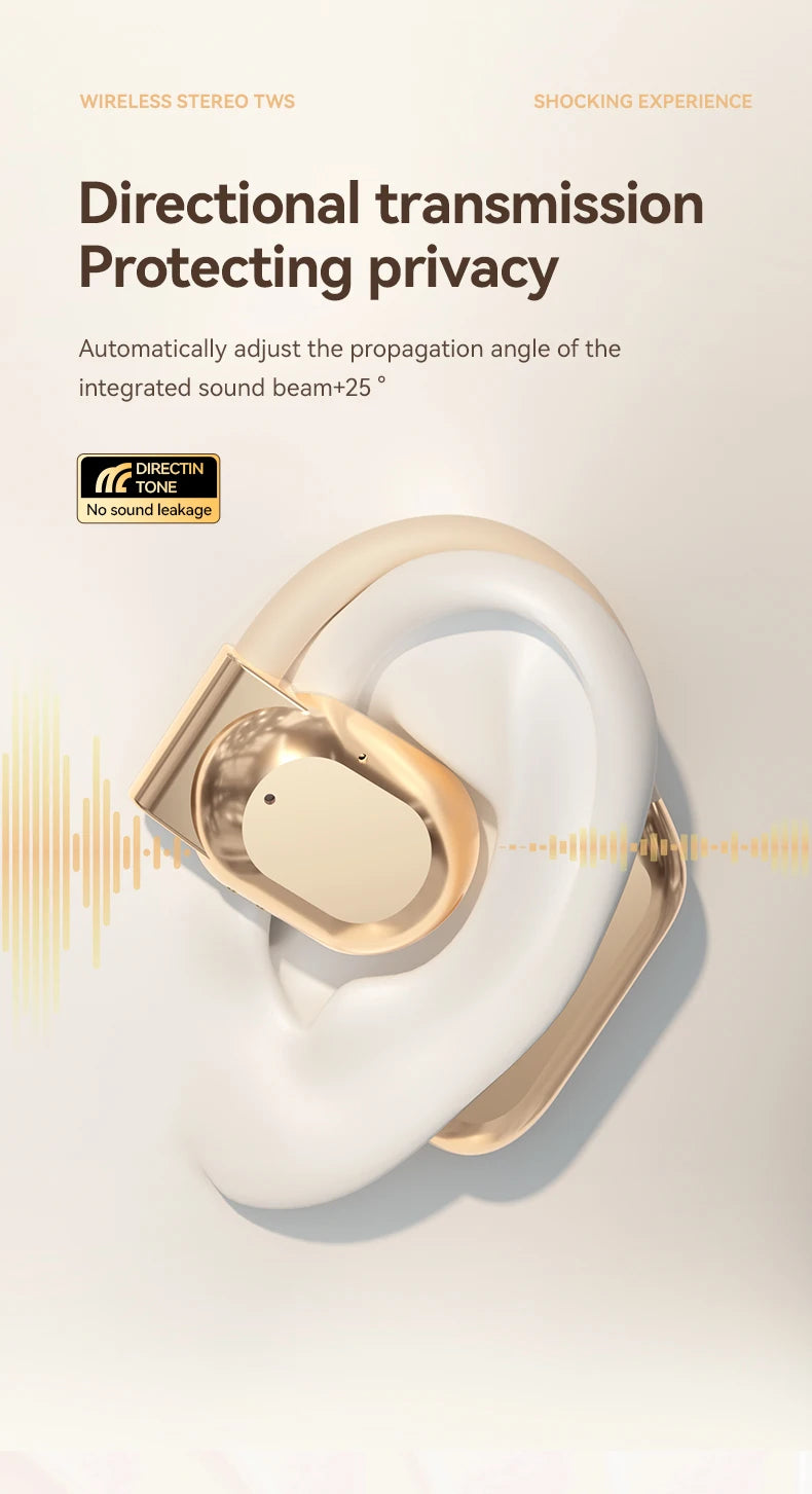 Bluetooth 5.3 Open-Ear Earphones – ANC, Touch Control
