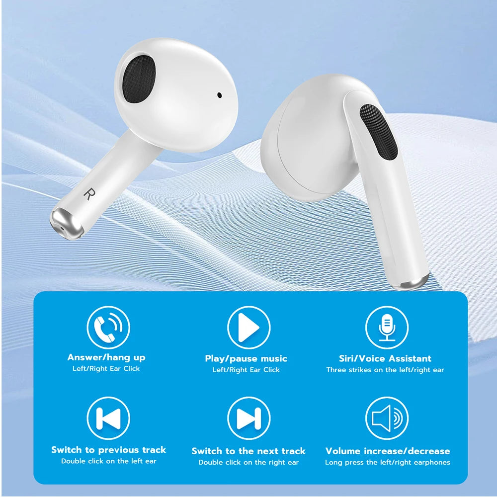 GOOJODOQ Bluetooth 5.3 Earbuds – 8H Play, Waterproof, HiFi