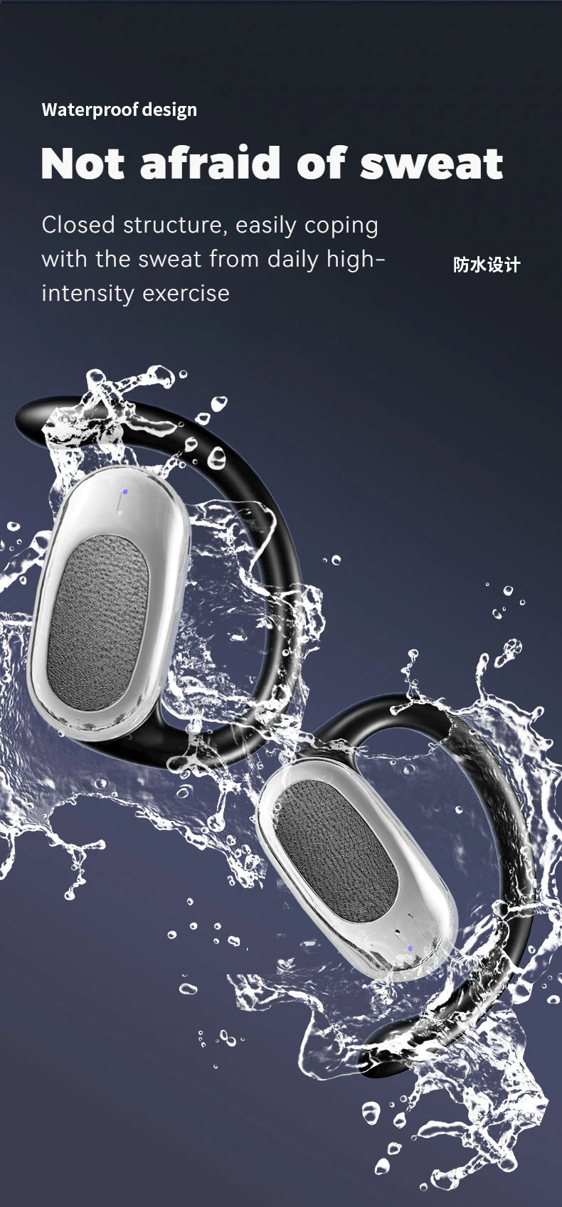 Air Basics Y7 Ear Hook Bluetooth Headset – HD Stereo & Sweatproof