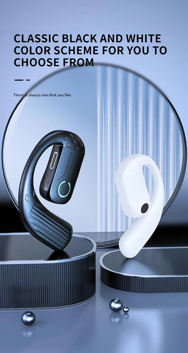 Ruiforlove Bluetooth 5.4 Ear Hook Headset – Noise Cancelling & HiFi