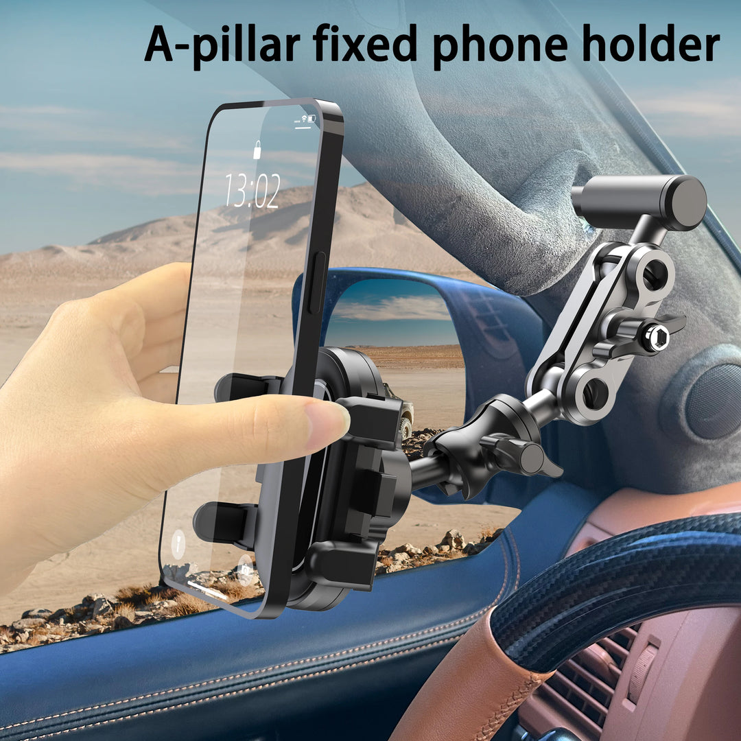Car A-Pillar Handle Phone Holder – Truck & Off-Road Armrest Mount