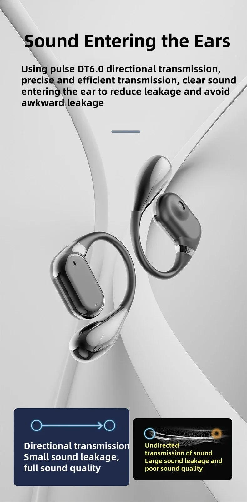 Sony Open-Ear Wireless Earphones – Lightweight, Surround Sound