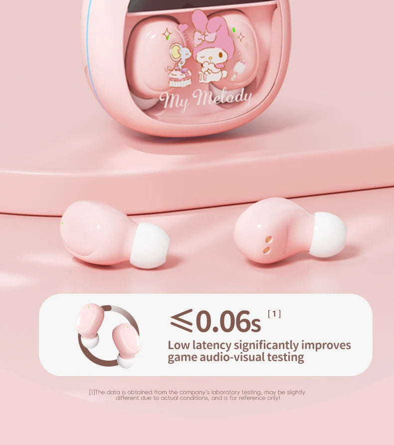 Hello Kitty TWS Earphones – Bluetooth 5.3, ANC, Waterproof