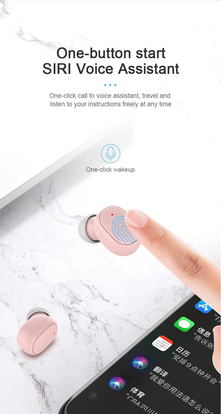 Mosizave A6S TWS Earphones – Bluetooth 5.0, Stereo Sound, Sport Fit