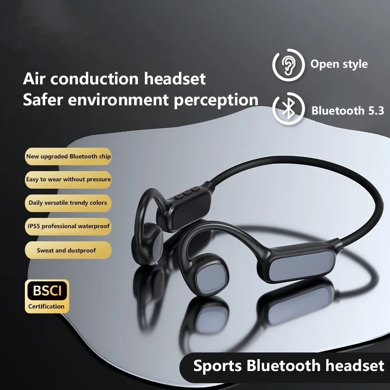 DIKELANG Open-Ear Bluetooth 5.3 Headphones – Waterproof Sports