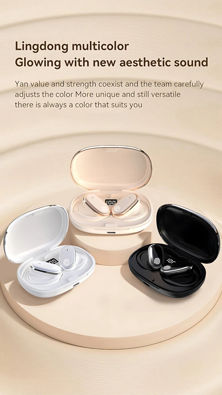 TWS Bluetooth 5.3 Earbuds – LED Display, ANC, Waterproof