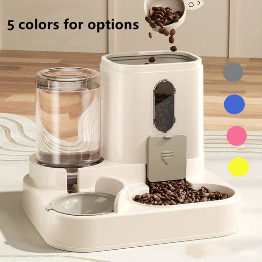 “Automatic Pet Feeder & Water Dispenser – Gravity Food & Water Set for Dogs & Cats”