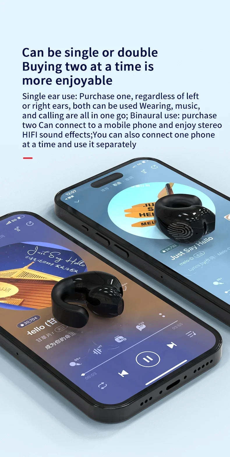 VIKEFON Bluetooth 5.3 Ear Hook Earbuds with Mic – audio-accessory