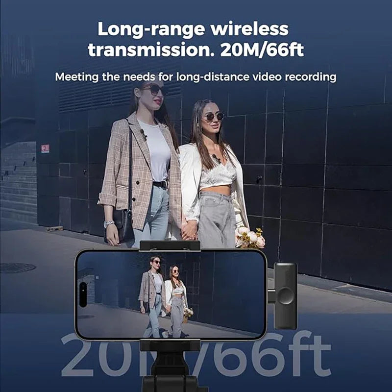 VIKEFON K11 Wireless Lavalier Microphone – Plug & Play Omnidirectional Mic for iPhone & Android