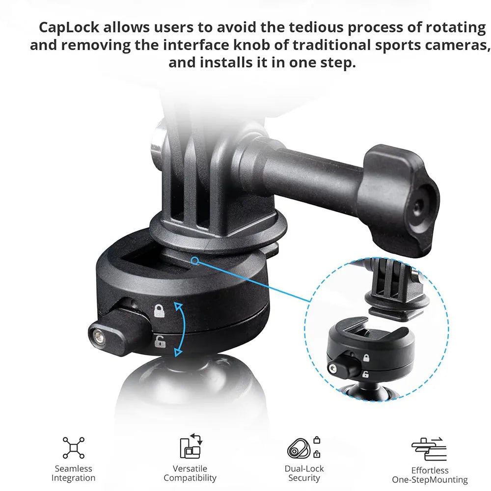 PGYTECH CapLock Tripod Set – Extendable Tripod with Phone Clamp & Mount