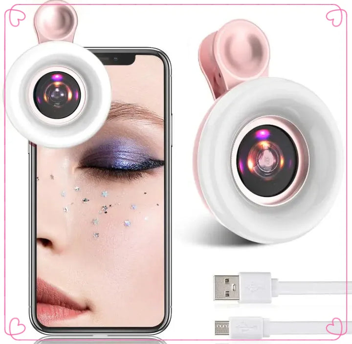 15X Macro Lens with LED Ring Light – Clip-On Smartphone Camera Accessory – tech-gadget