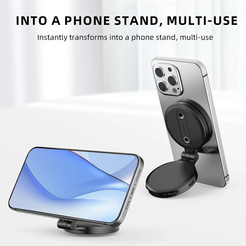 BRDRC Magsafe Magnetic Fill Light – Bi-Color LED Light & Phone Stand with Power Bank