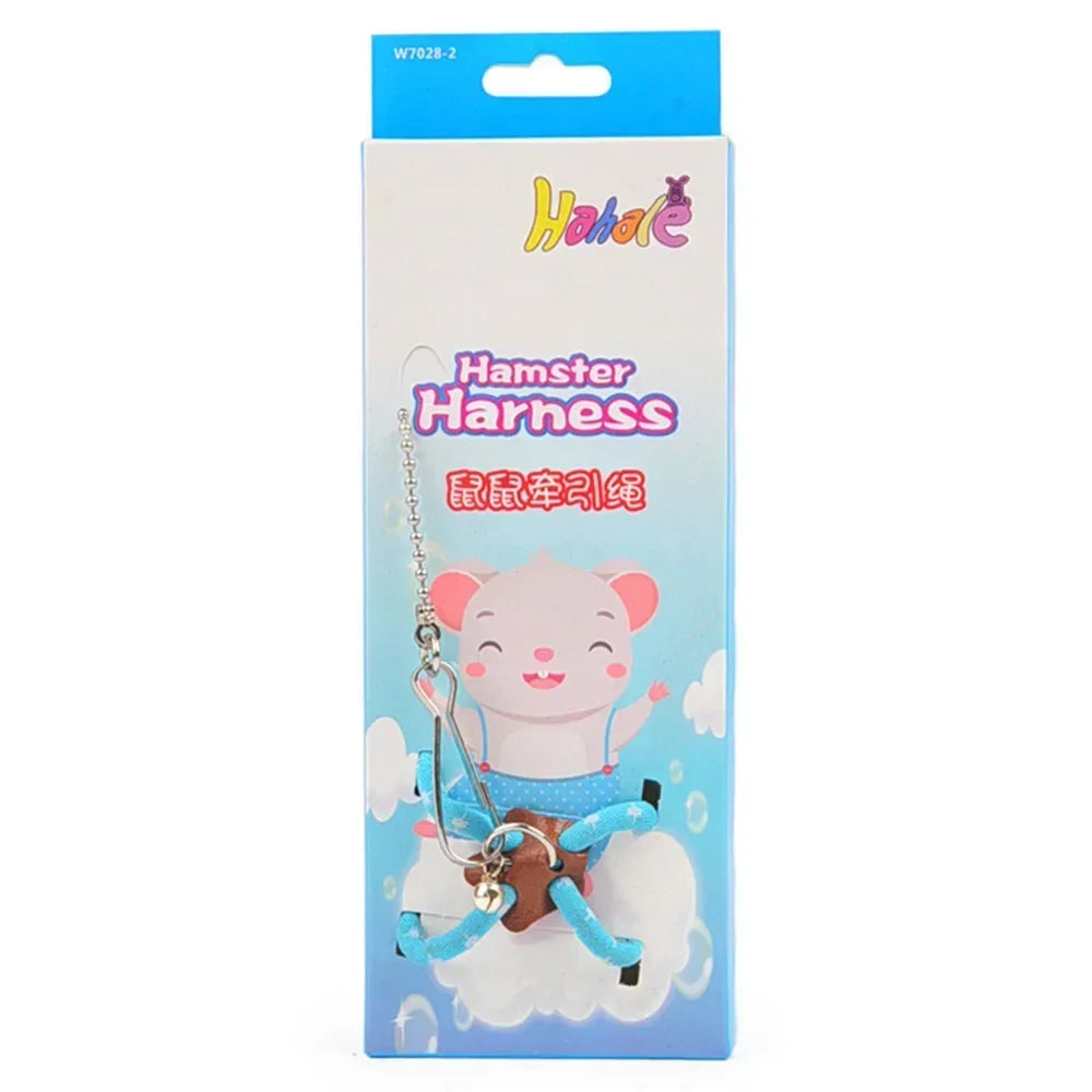 Hamster Harness & Leash – Adjustable Small Pet Lead with Bell