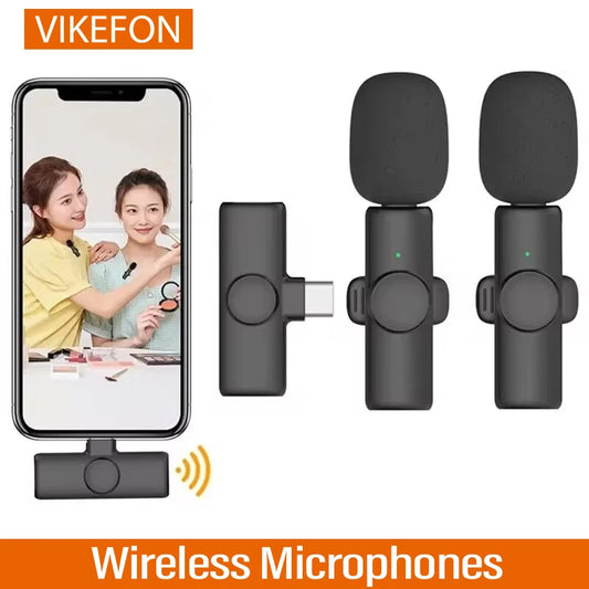VIKEFON K11 Wireless Lavalier Microphone – Plug & Play Omnidirectional Mic for iPhone & Android – audio-accessory