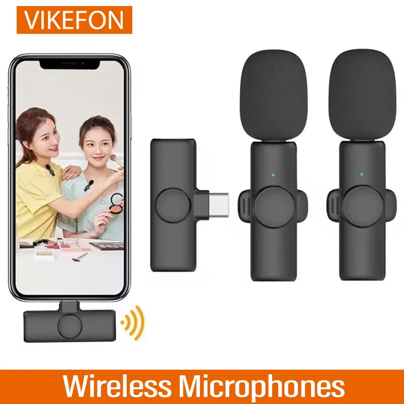 VIKEFON K11 Wireless Lavalier Microphone – Plug & Play Omnidirectional Mic for iPhone & Android – audio-accessory