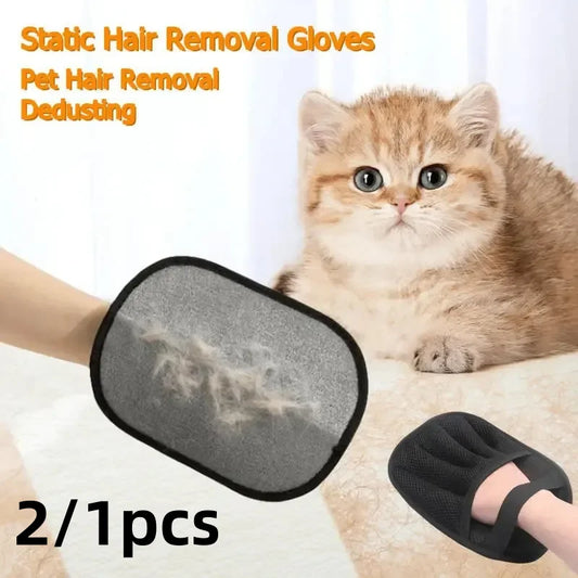 Pet Hair Removal Gloves – Reusable Double-Sided Grooming Tool