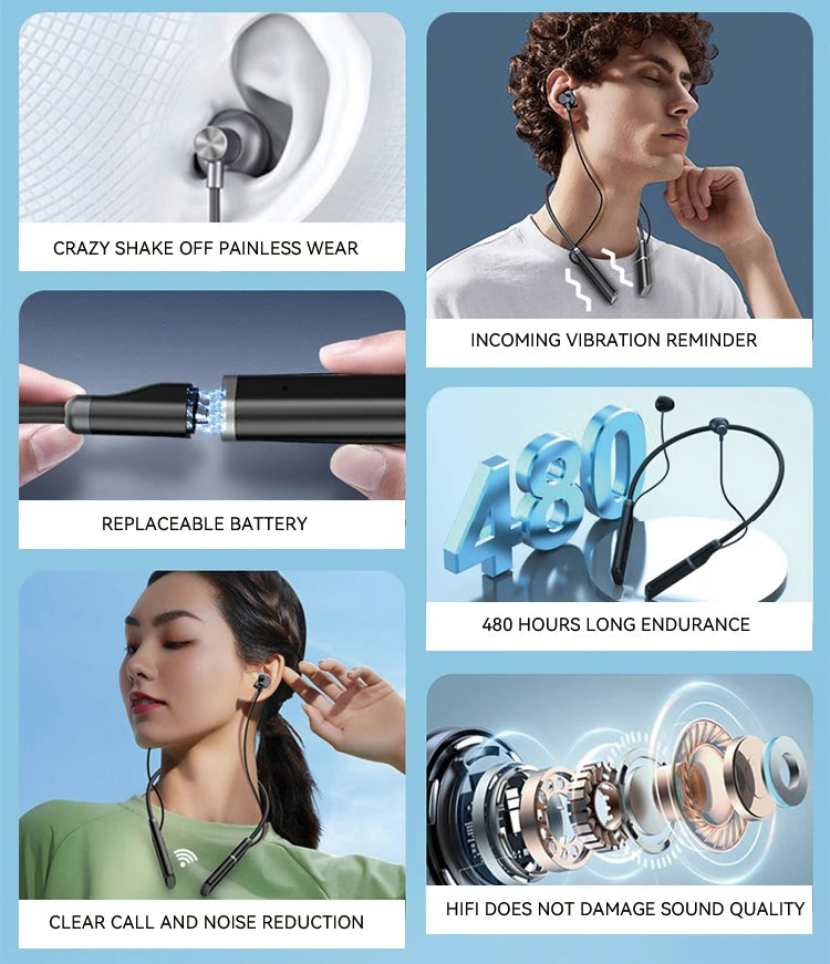 ZUIDID YH08 Neckband Bluetooth Headphones – 54H Battery