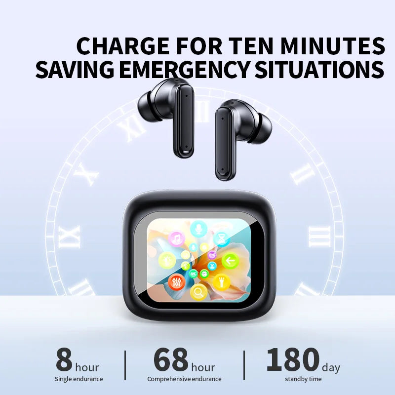 INMAS E18 Pro Bluetooth 5.4 Earbuds with LED Touch & ANC – audio-accessory