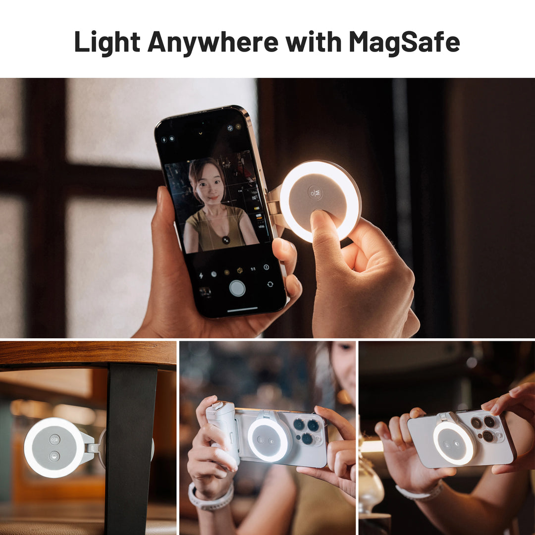 PGYTECH Magnetic Fill Light – Ultra-Thin LED for iPhone, MagSafe & Content Creators