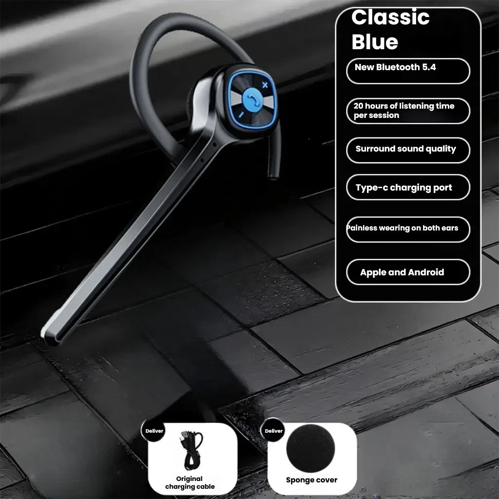 SUOMEIJA SM908 Bluetooth 5.3 Headset – Open-Ear, HiFi Bass, Noise Cancelling