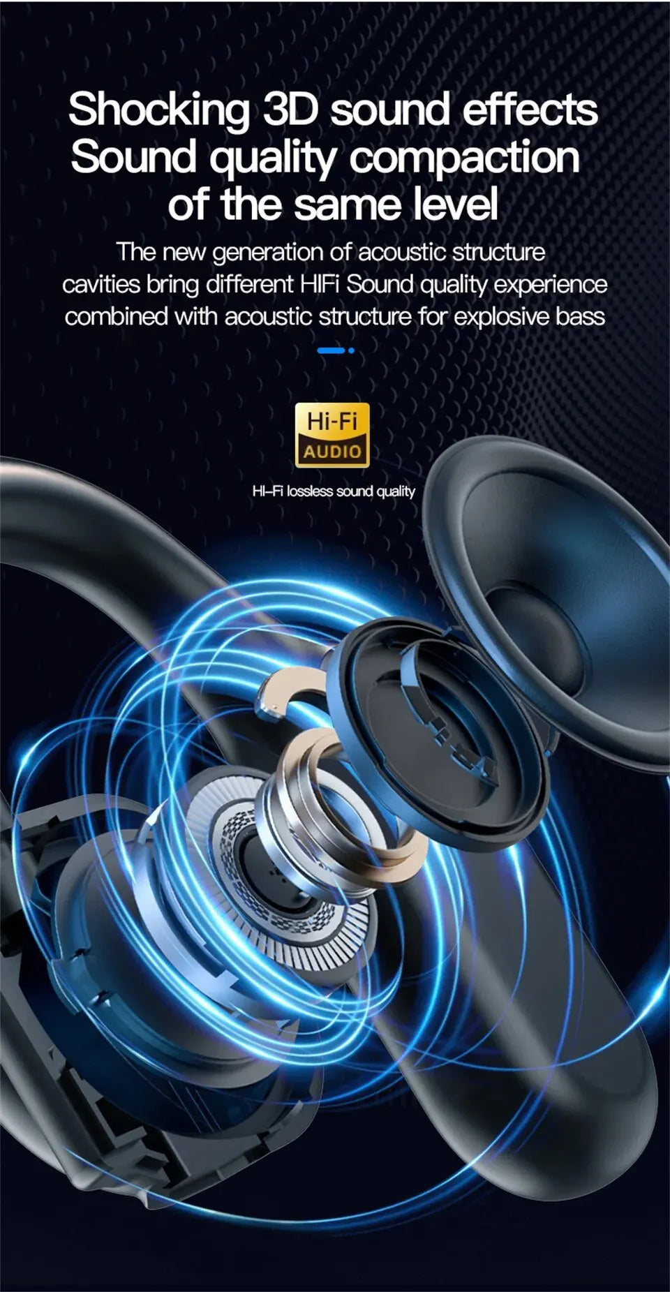 STTKGZD Air Conduction Bluetooth 5.3 Headset – Single-Ear Wireless for Driving & Office