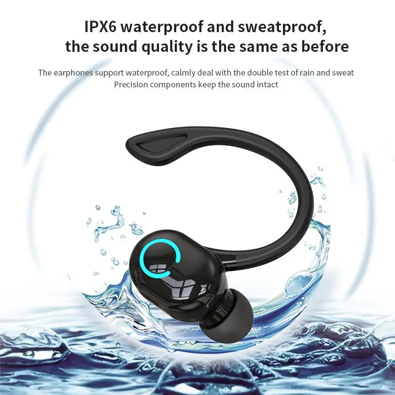 Kebidumei Bluetooth 5.2 Ear Hook Headphone | ANC & Waterproof