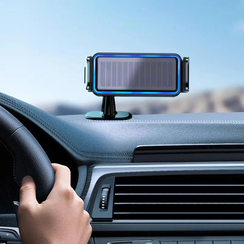 Solar Auto-Clamping Car Phone Mount – Smart Sensor, Silent Motor, No Charging Needed