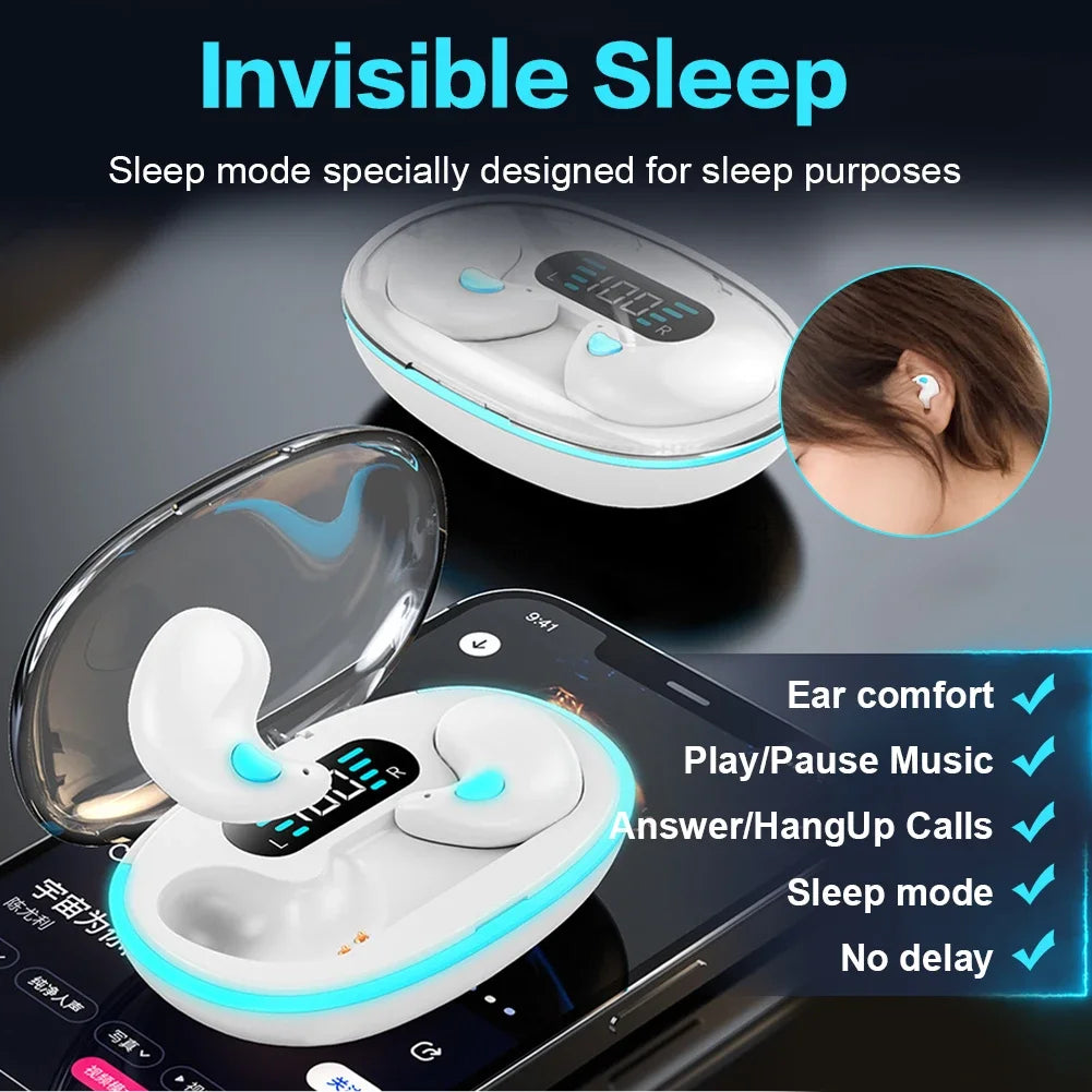 Shunmaii X55 Sleep Earbuds – Bluetooth 5.3 Noise Cancelling In-Ear