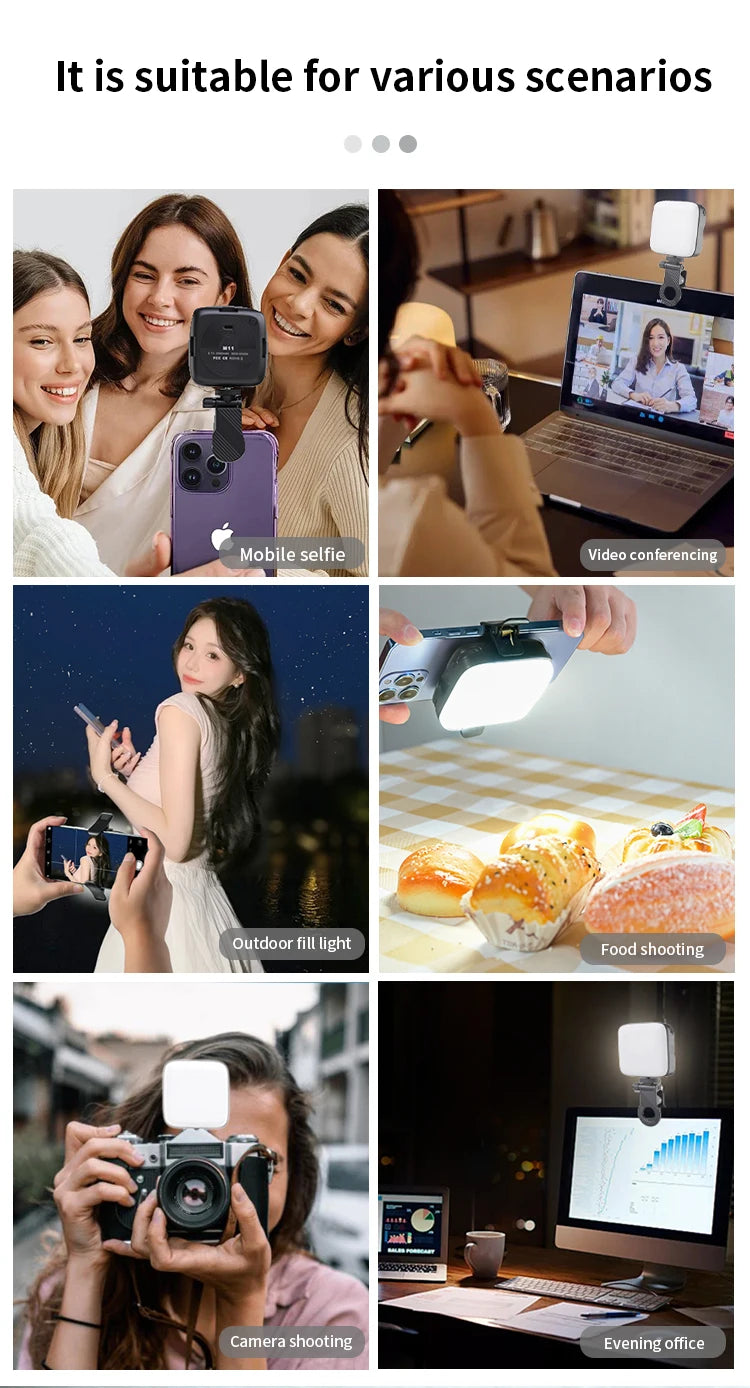 Nagnahz M11 Mini LED Fill Light – Bi-Color Portable Light for Cameras & Phones