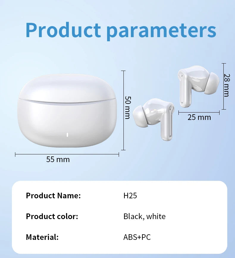 DAIDAN Bluetooth 5.3 TWS Earphones | Waterproof In-Ear with Mic