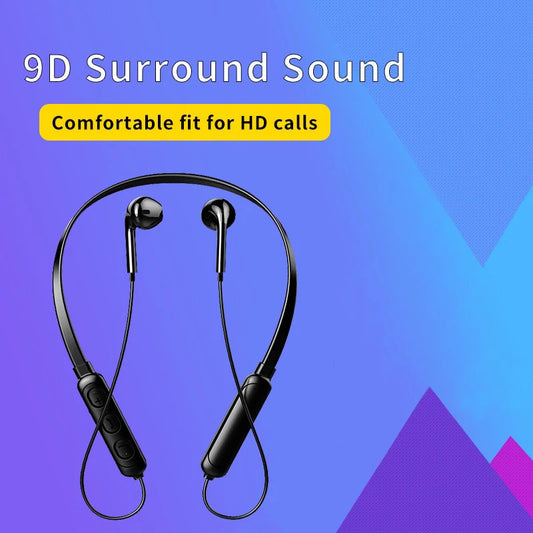Bluetooth 5.4 Neckband Earphones – 9D Stereo, Noise Reduction, Sports – audio-accessory