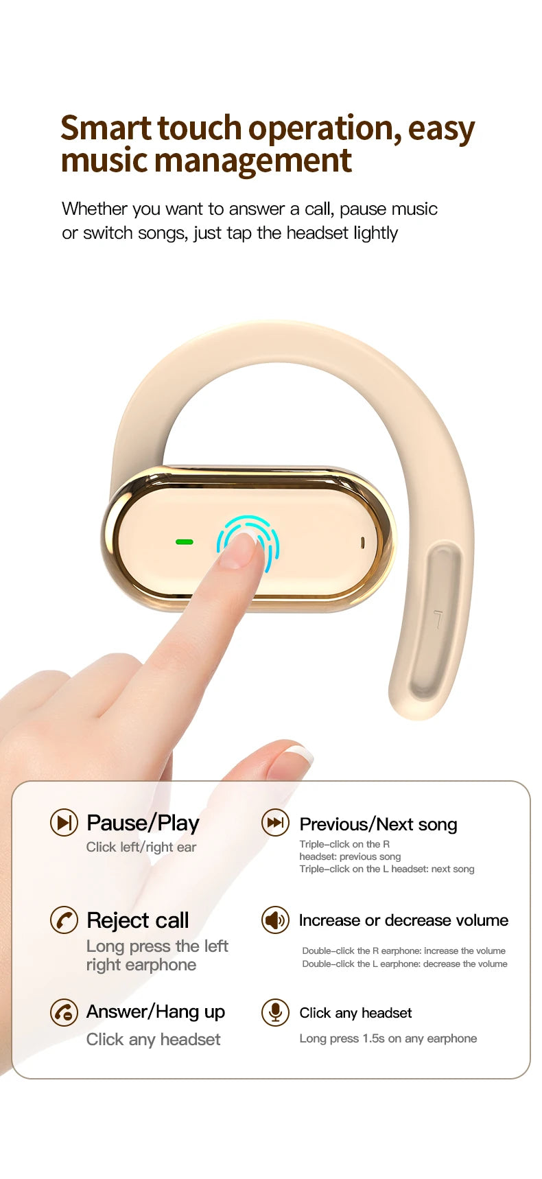 Kebidumei Bluetooth 5.4 Earphones – HiFi, Low Latency, IPX6