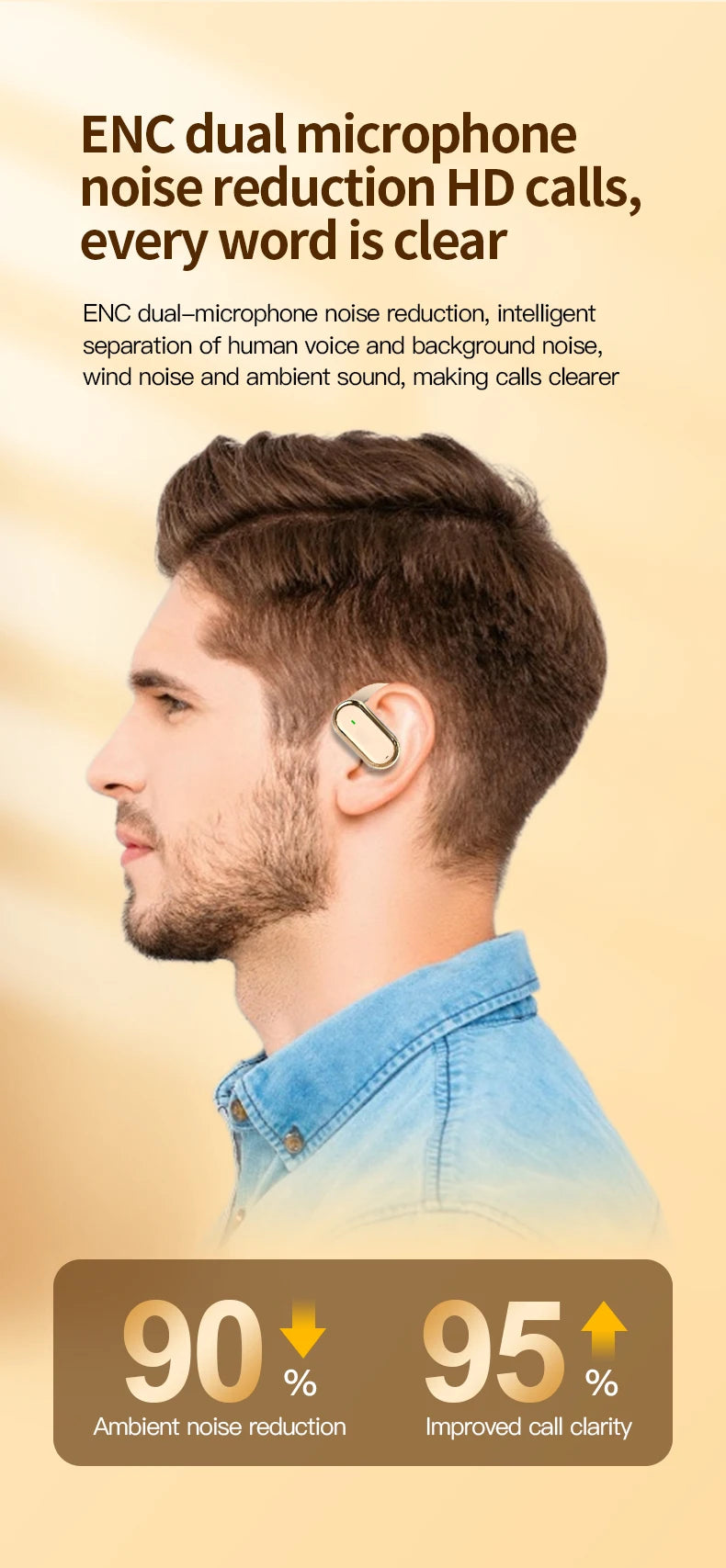 Kebidumei Bluetooth 5.4 Earphones – HiFi, Low Latency, IPX6