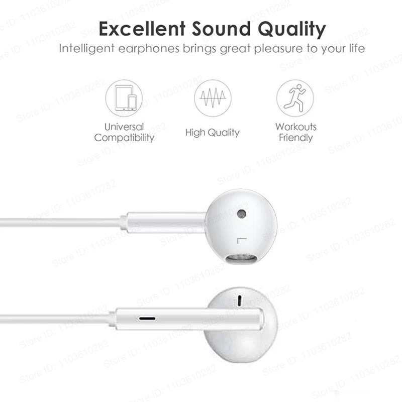 HKNL Wired Lightning Earphones for iPhone – ANC, Mic, Siri Support