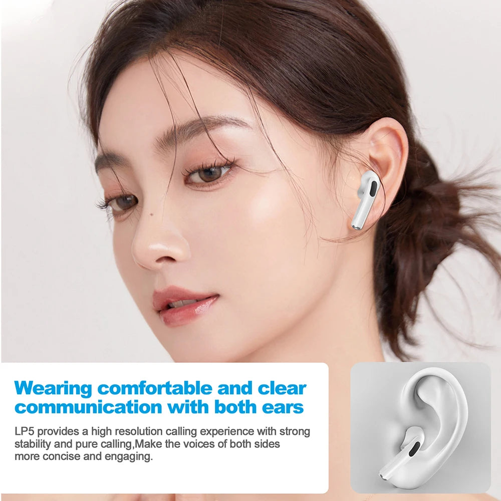 GOOJODOQ Bluetooth 5.3 Earbuds – 8H Play, Waterproof, HiFi