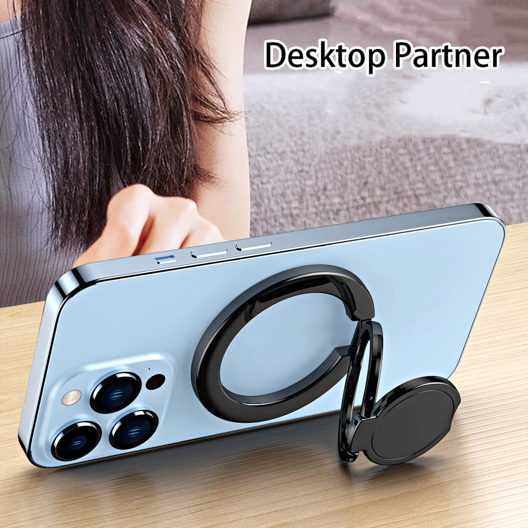 Universal Magnetic Phone Holder – Strong Grip Mount for Desk, Car, or Kitchen