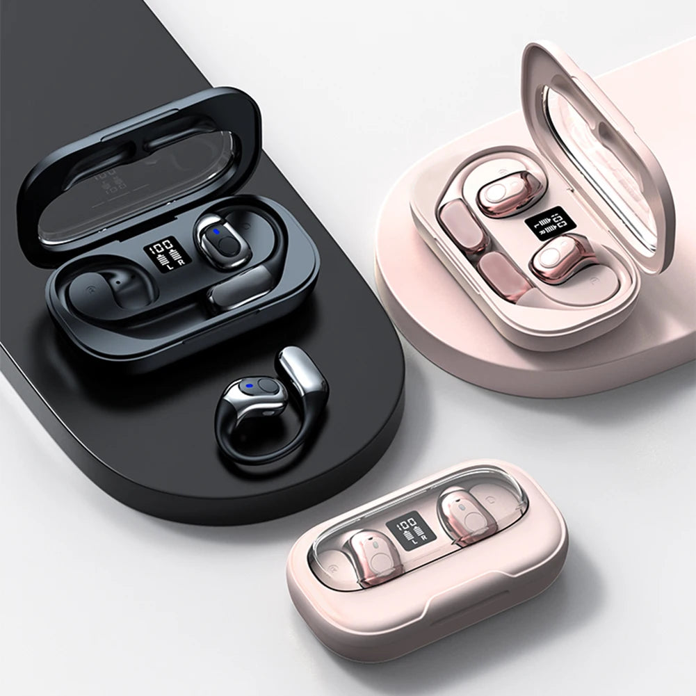 ALLOYSEED Bluetooth 5.4 Earhook Earbuds – 9D Sound, Sports