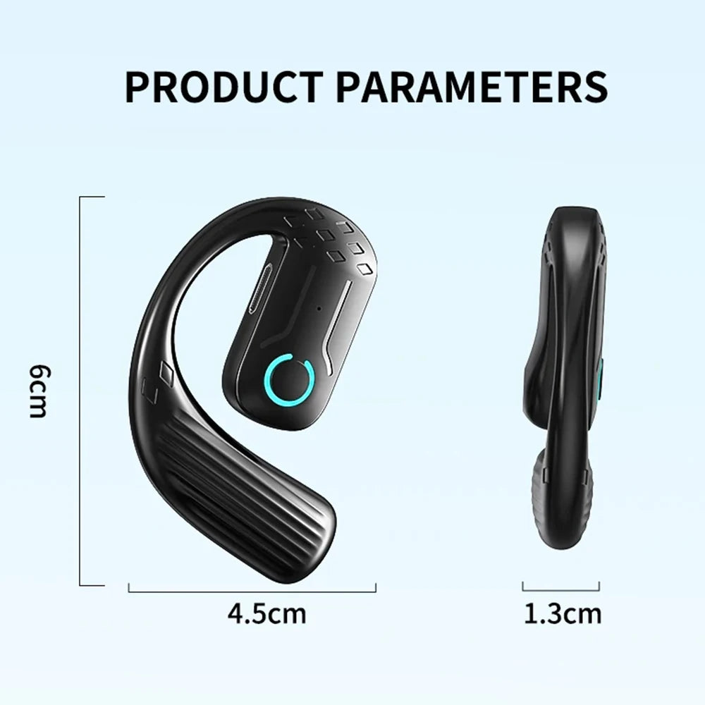 AideeMaster Bluetooth 5.4 Ear Hook Headset – Noise Cancelling