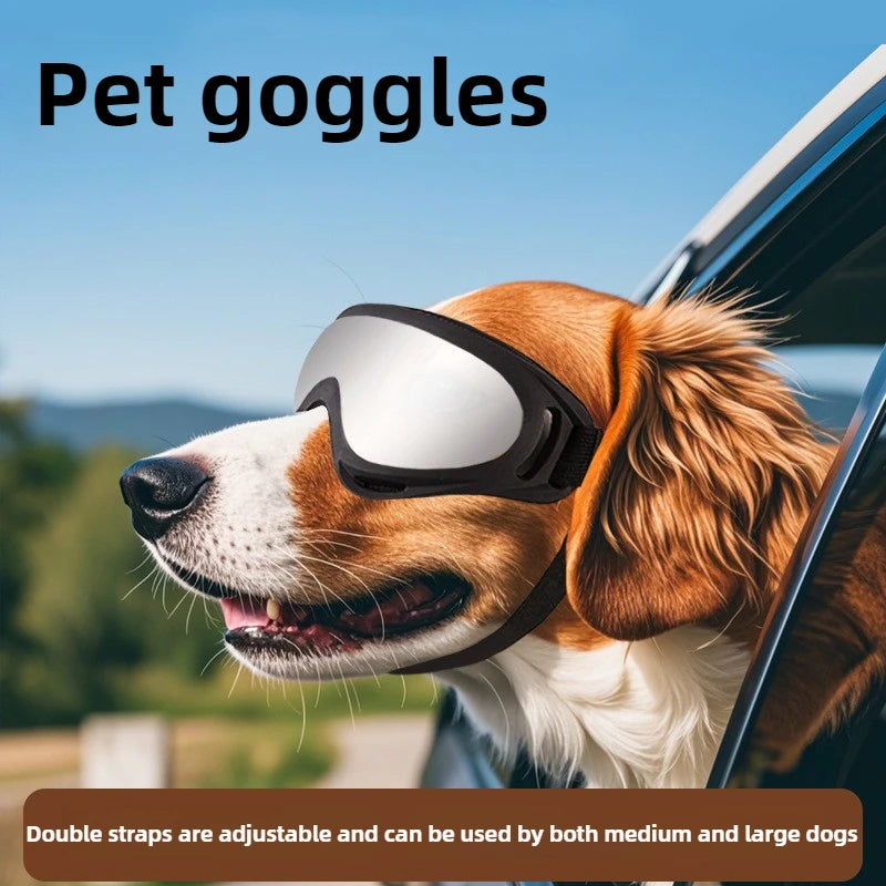 Dog Sunglasses with UV Protection – Adjustable Goggles for Outdoor Adventures