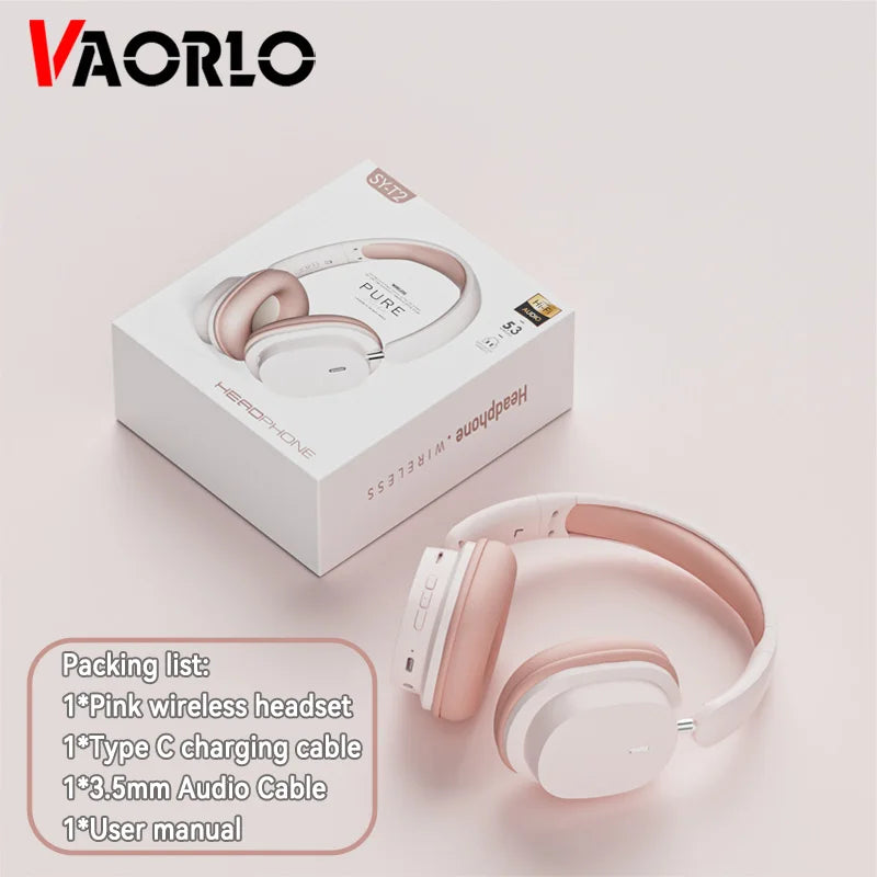 VAORLO Bluetooth 5.3 Headphones – Wireless/Wired with Mic