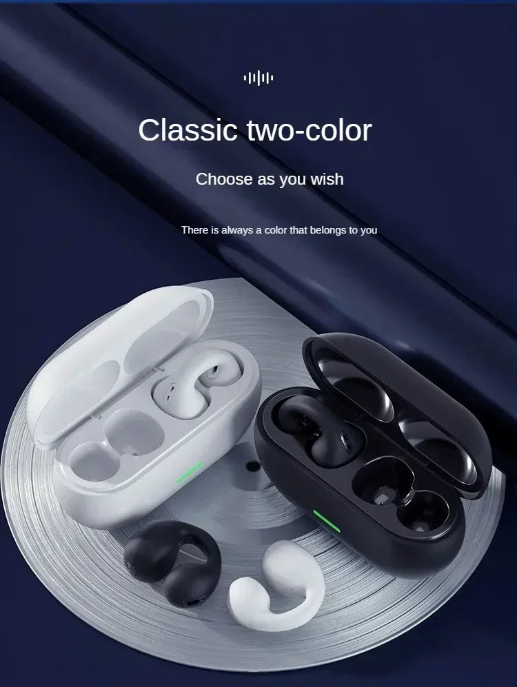 ZONGJI Bluetooth 5.3 Ear Hook Earphones – ANC, Dual Mode