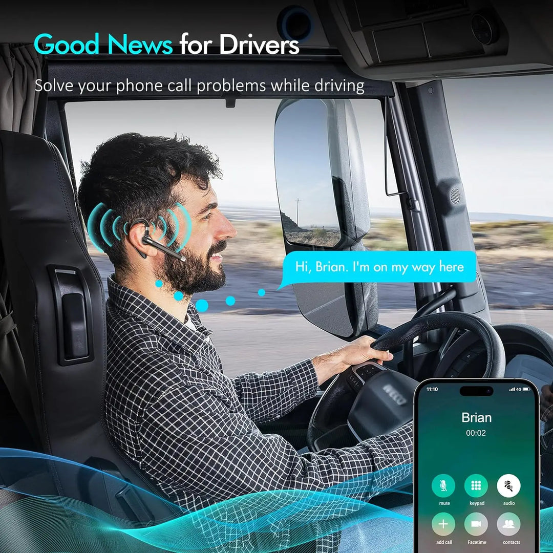 GDLYL Bluetooth 5.3 Business Headset | ENC Mic & 10H Playtime