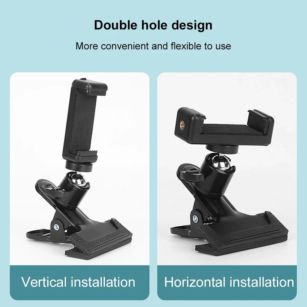 Guitar Headstock Phone Holder – 360° Adjustable Clip Mount for Recording & Streaming