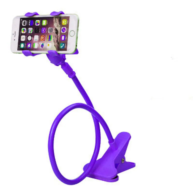 Flexible 28" Gooseneck Phone Holder – 360° Lazy Clip Stand for Bed & Desk