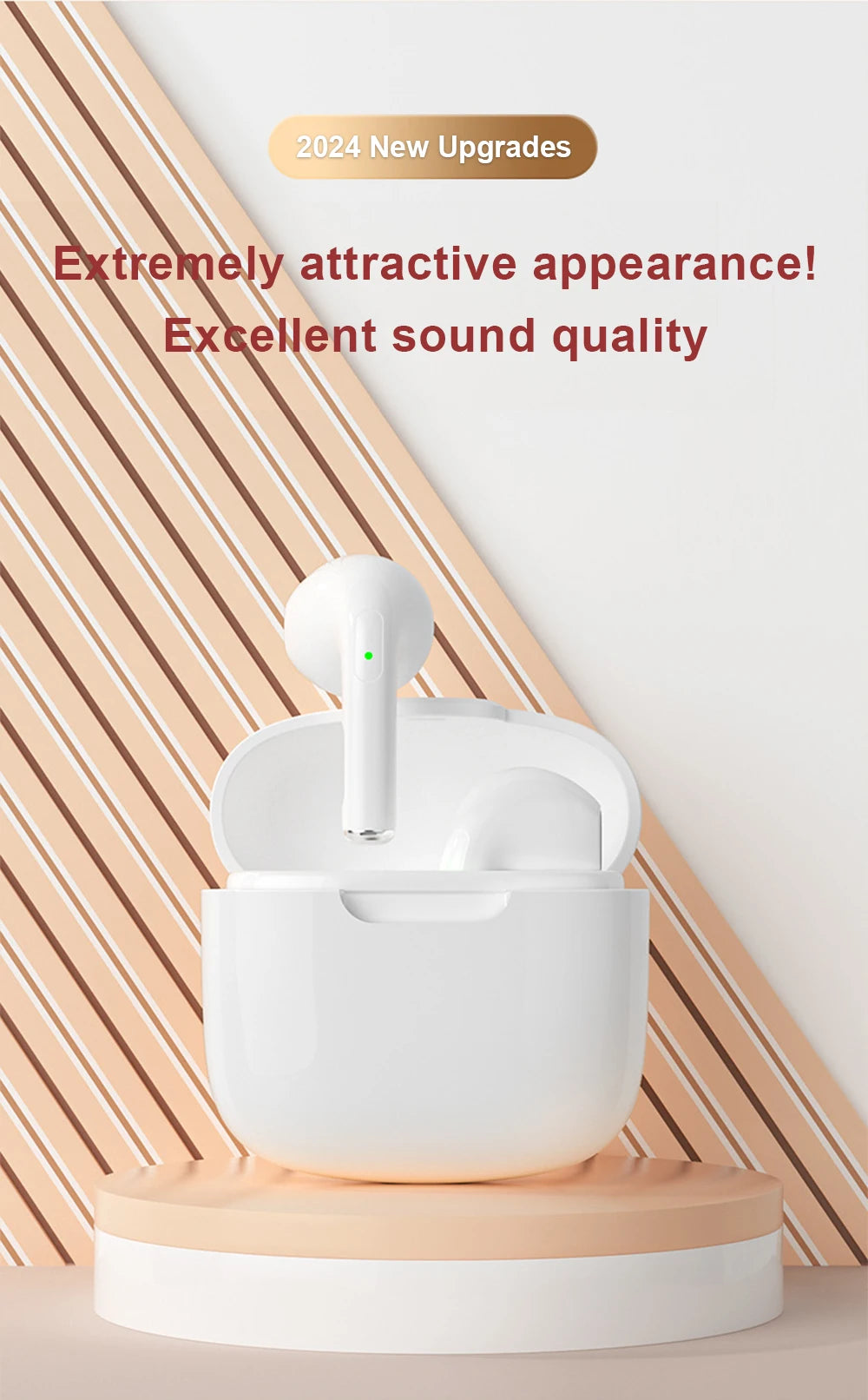 Resbii A2 Bluetooth 5.3 Earbuds – Low Latency, HD Call