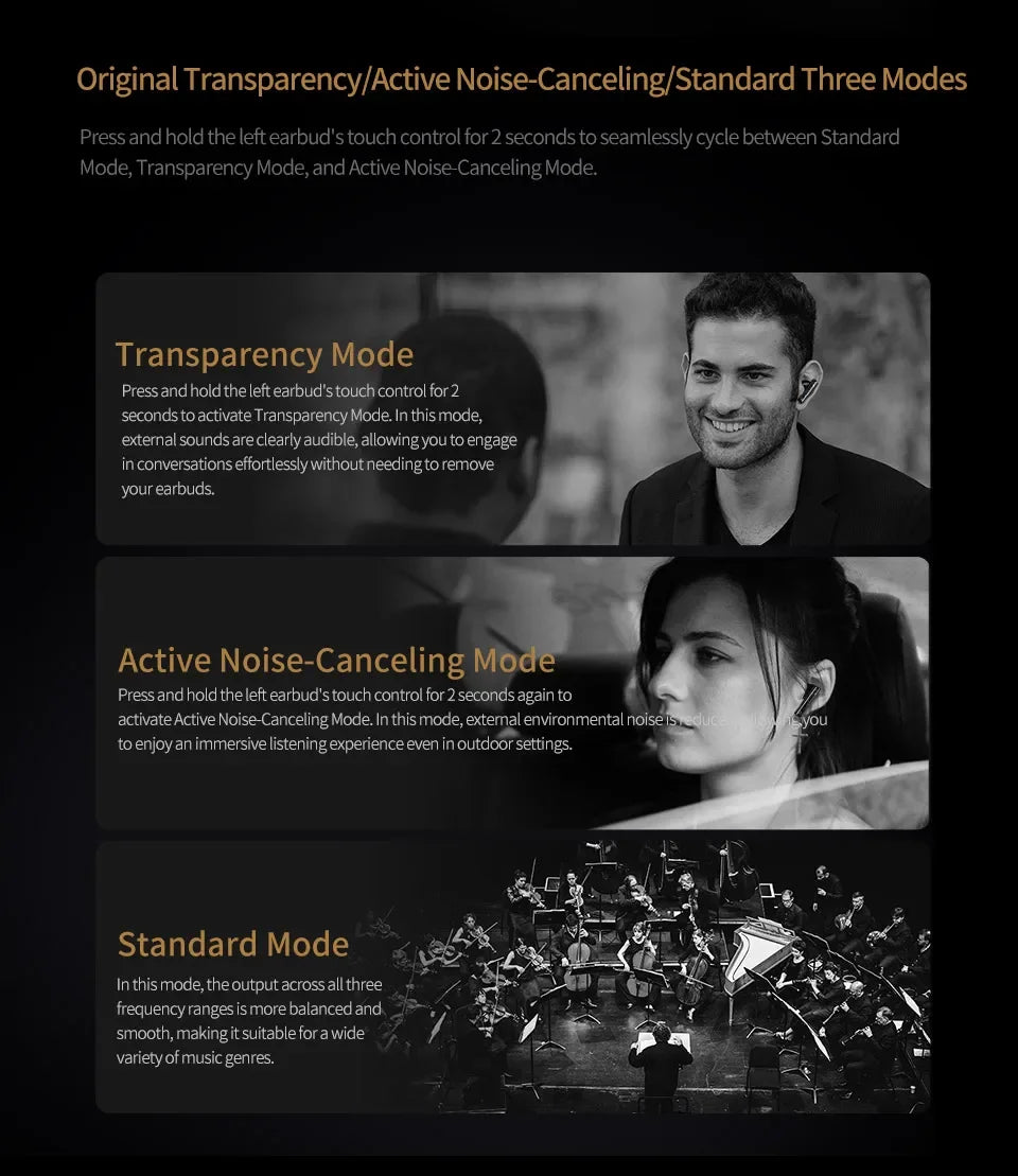 KZ Carol TWS Earphones – Hybrid ANC, 42H Battery, Low Latency
