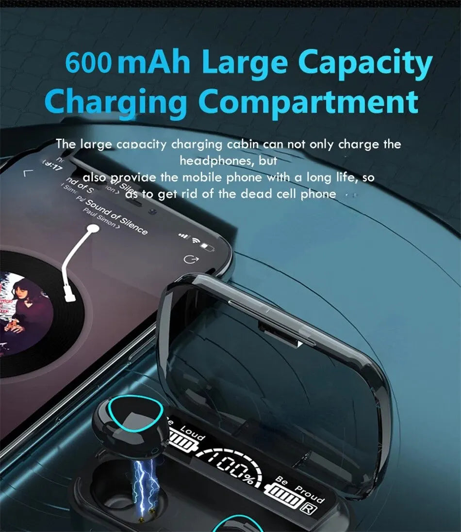 TWS Bluetooth In-Ear Earphones – Hi-Fi 3D Sound, Low Latency, Long Battery Life