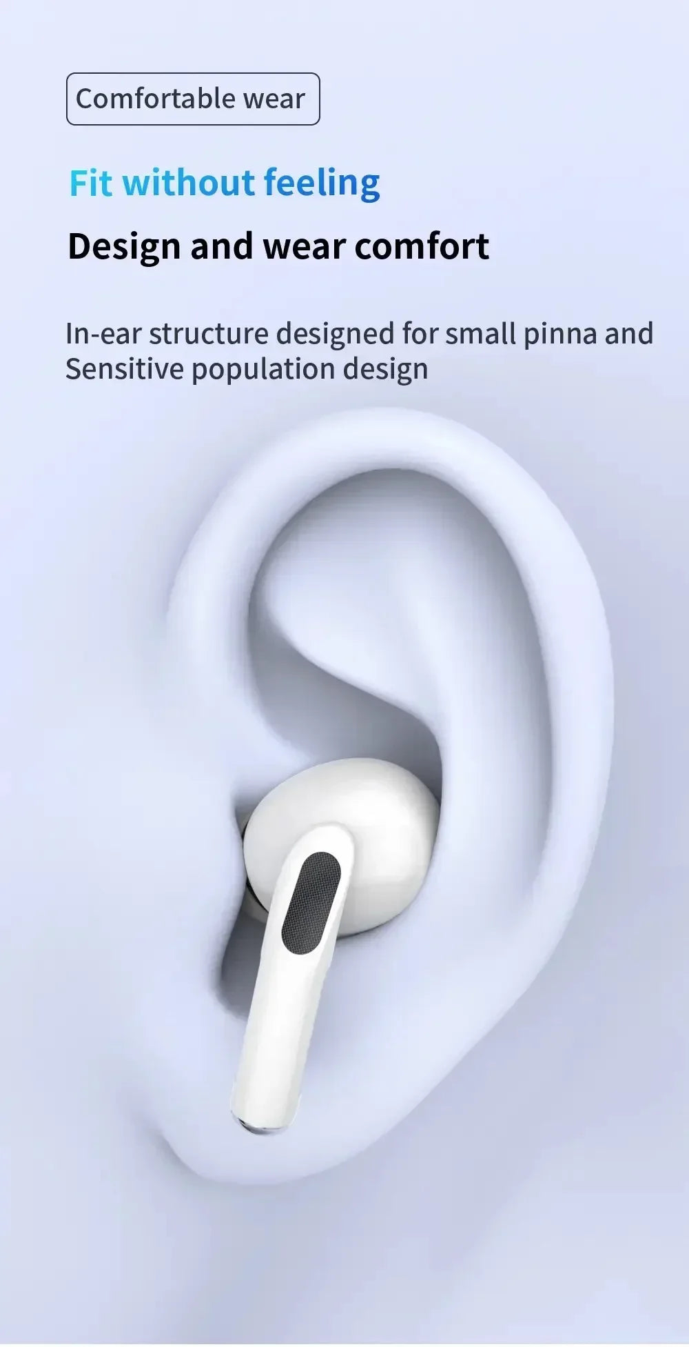 Ear Hook Bluetooth Headphones with Mic & ANC | HiFi Sound