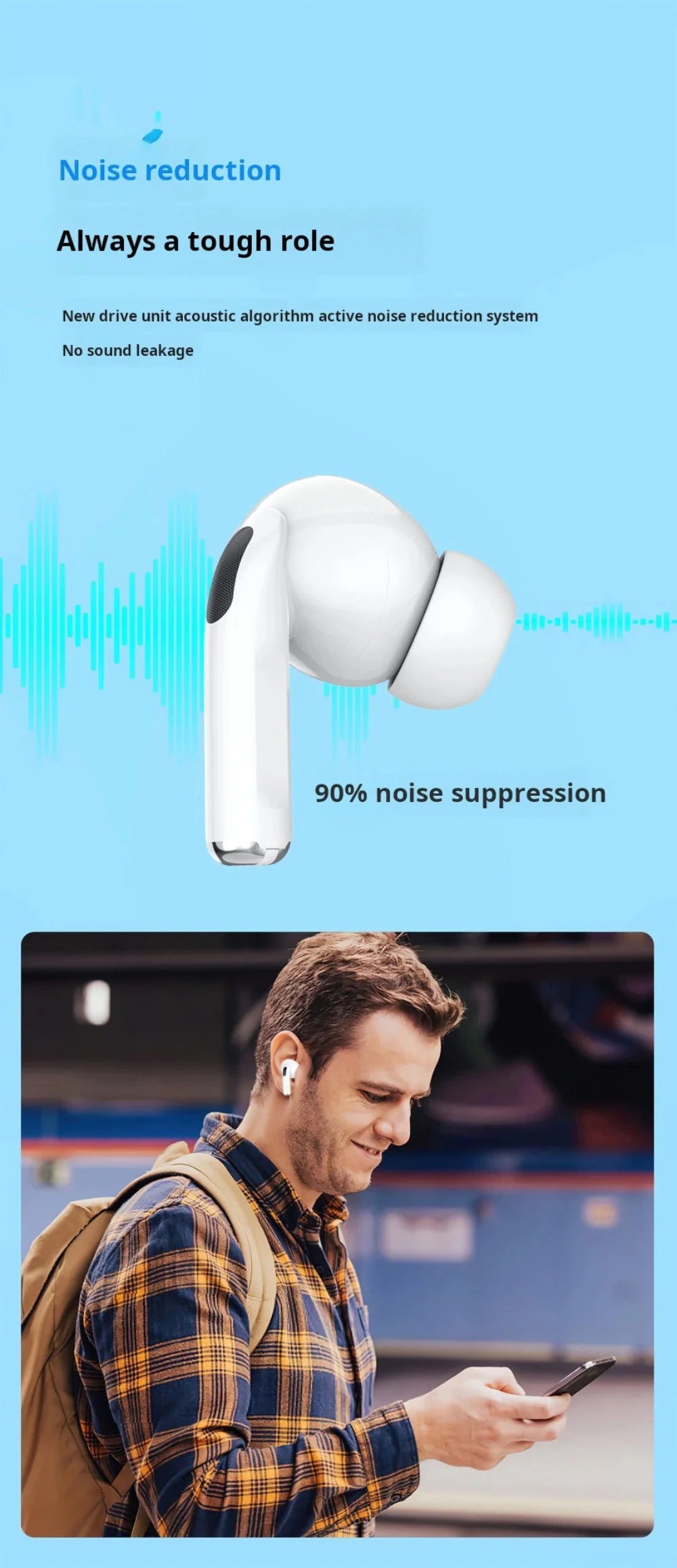 XIAOMI MIJIA A7 Wireless Bluetooth Earphones – ANC HiFi Earbuds with 30-Hour Battery